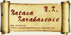 Nataša Karakašević vizit kartica